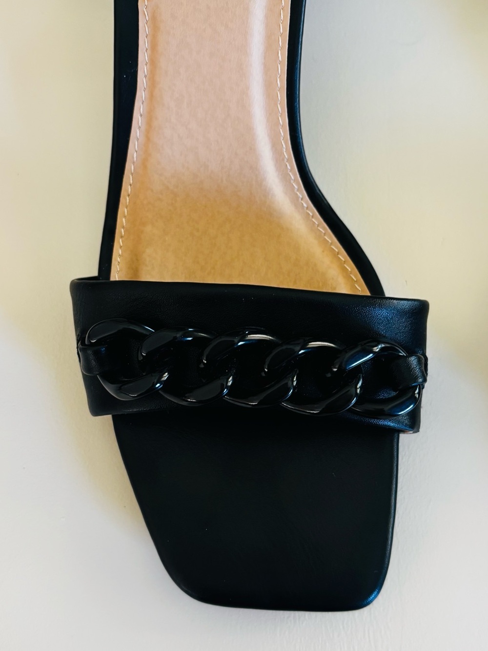 Espirit Black Chain-Detail Sandals Women’s 10